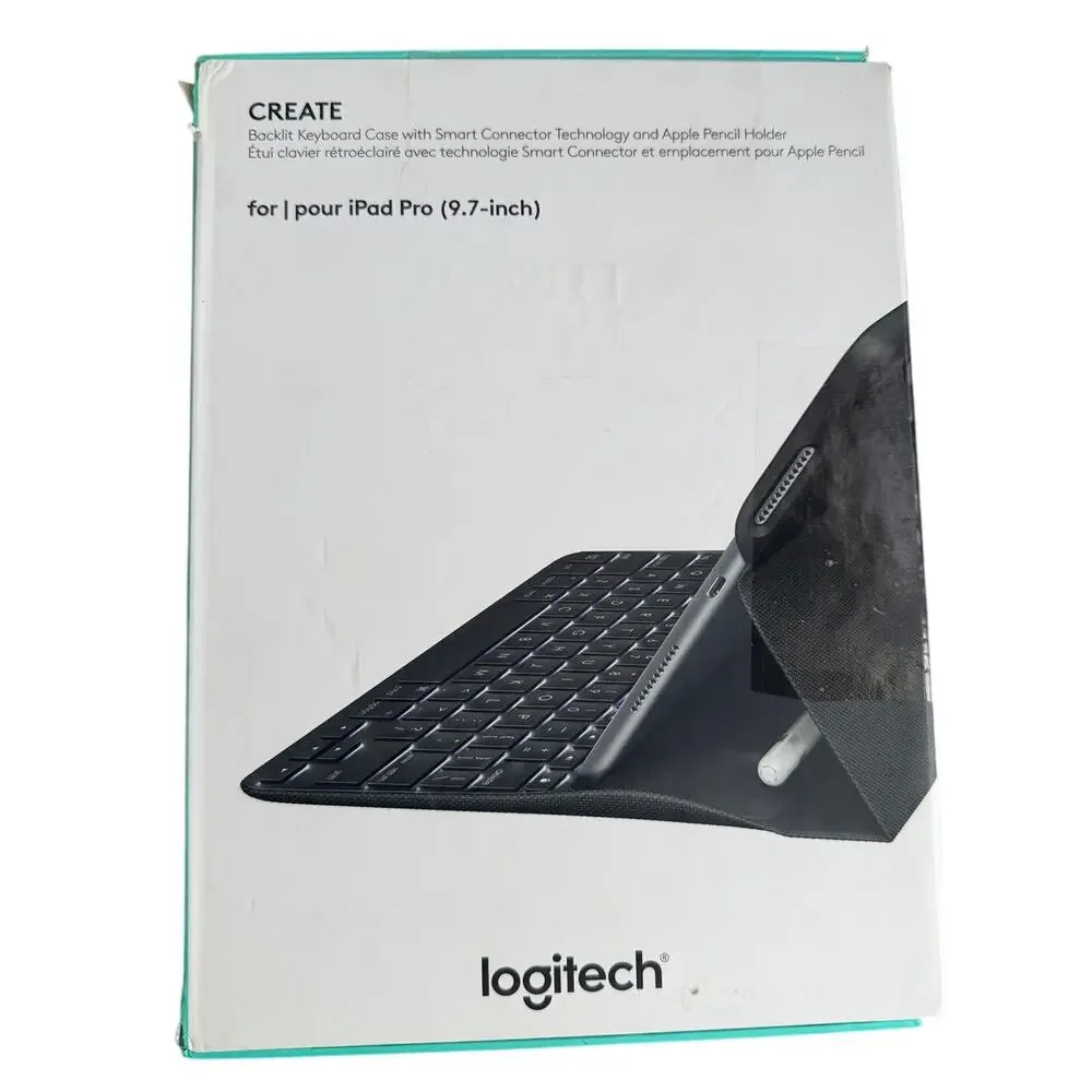 Logitech CREATE iPad Pro 9.7 Keyboard Case Smart Connector NEW